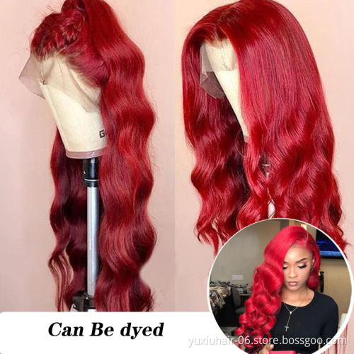 Virgin Brazilian Body Wave Lace Frontal 30inch Human Hair Wigs 13 by 4 Remy Hair Wig Pre-plucked Lace Front Wigs For Black Women